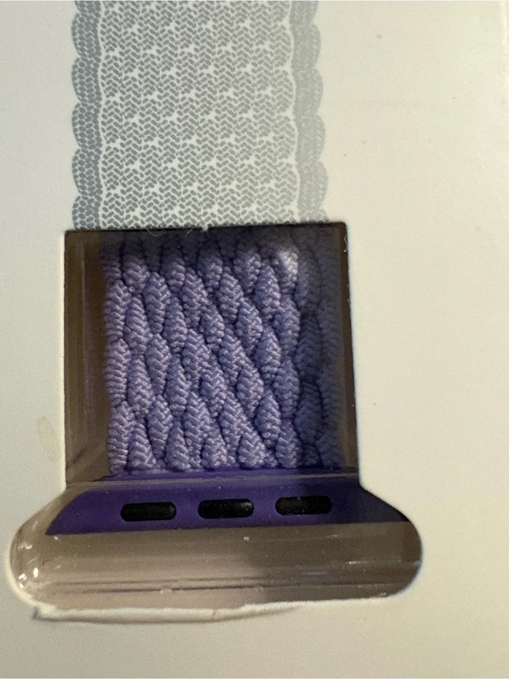 Braided Solo Loop Watch Band — Purple